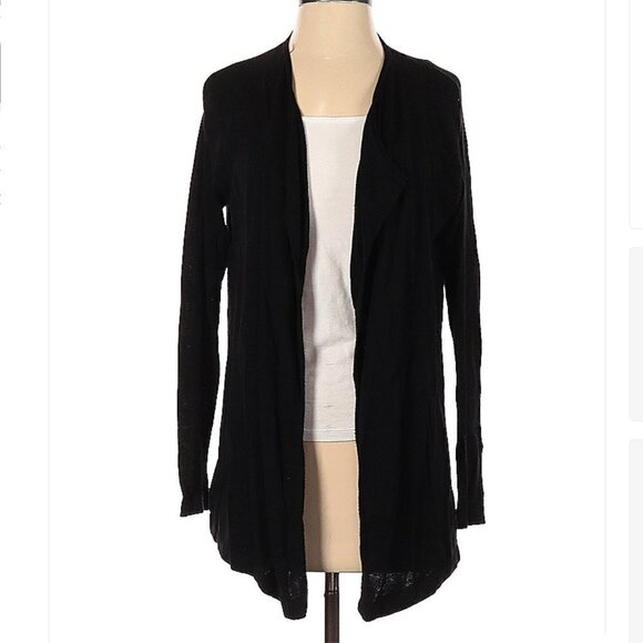 VINCE Camuto Black Open Long Sleeve Cardigan Size S - Picture 1 of 3